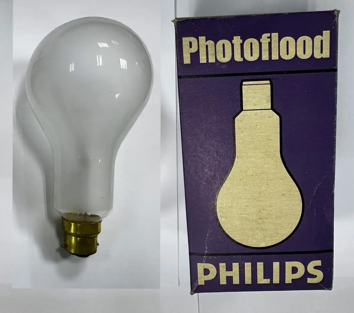500W Philips No.2 Photoflood Vintage B22 Light Bulb Studio Photography Lighting