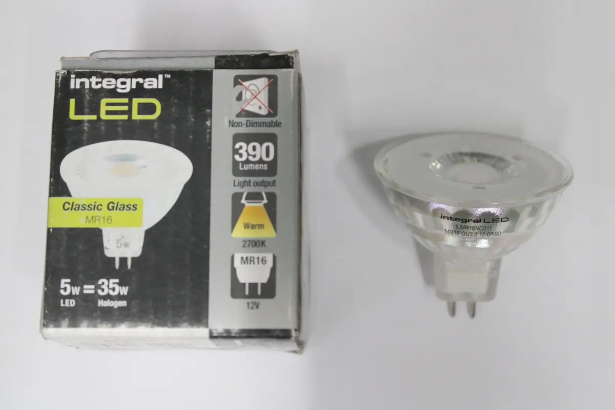 1x 5W (=35W) LED MR16 12V, 2700K Warm White, Low Energy Spot Light Bulb Lamp