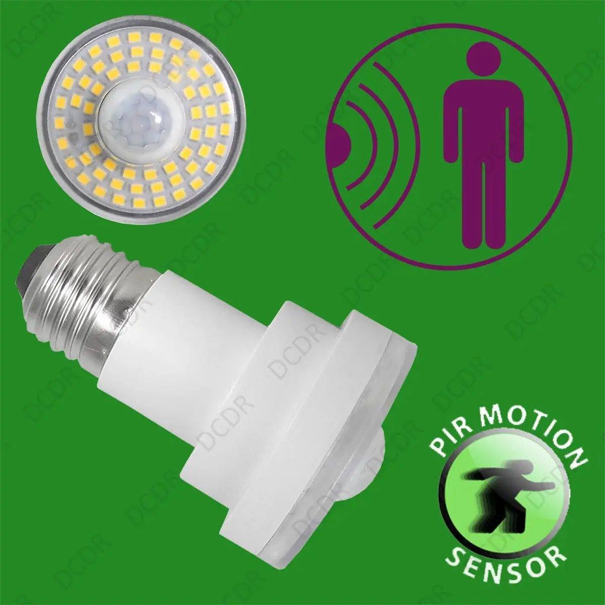 10x 4W LED Dusk Till Dawn PIR Motion Sensor Security Night Light Bulb E27 Lamp
