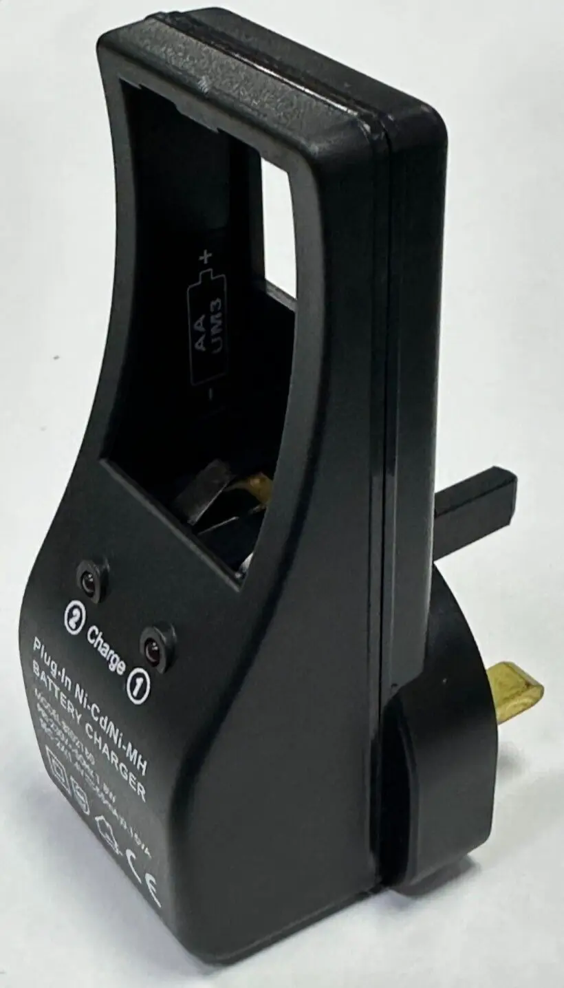 UK Plug In Compact Battery Charger for 2 AA Ni-Cd Ni-MH Rechargeable Batteries - image 3 | Free standard UK delivery included | Discount Quality Products