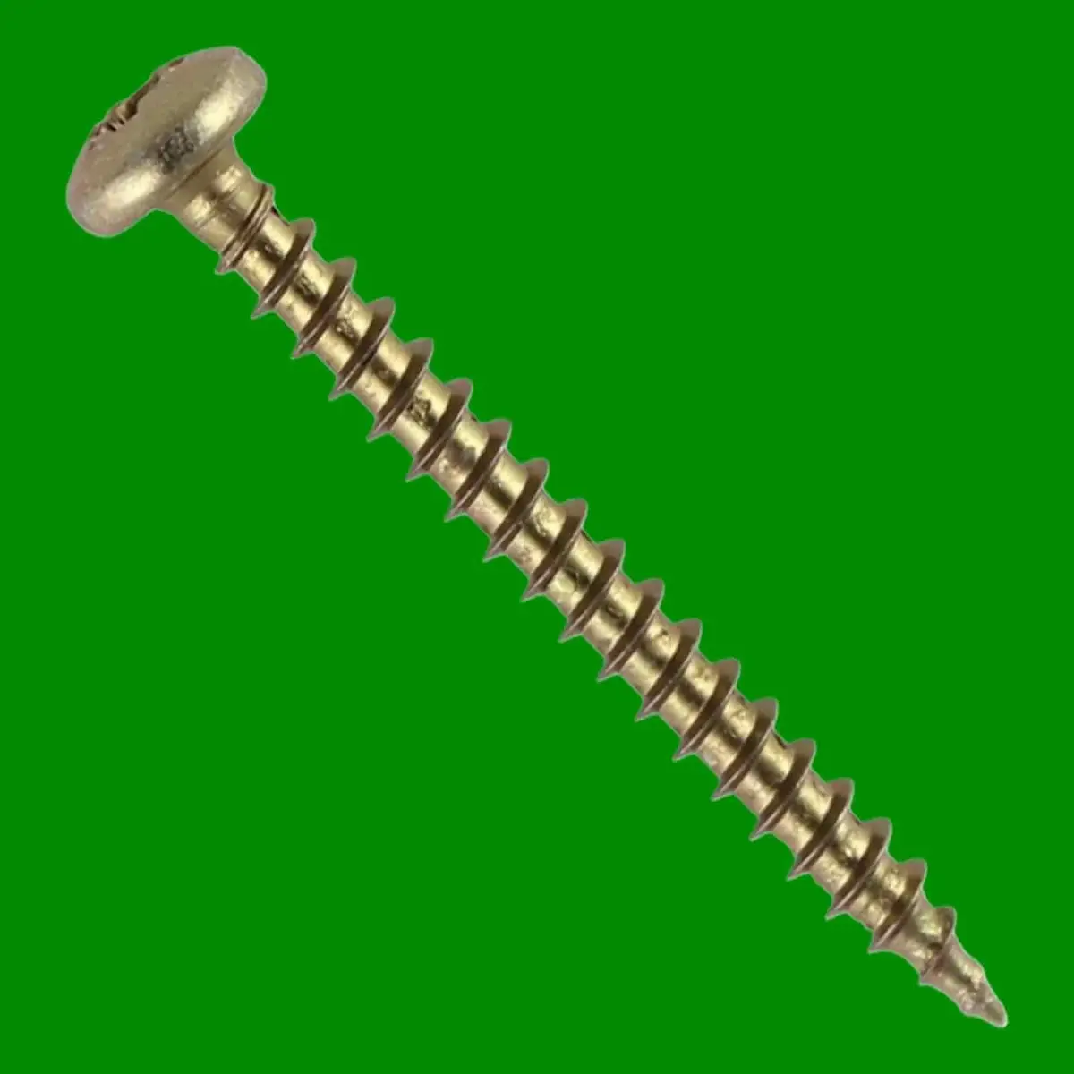 12x M5 x 40mm PZ2 Pan Head Self-tapping Steel Wood Screws, Yellow Zinc Plated