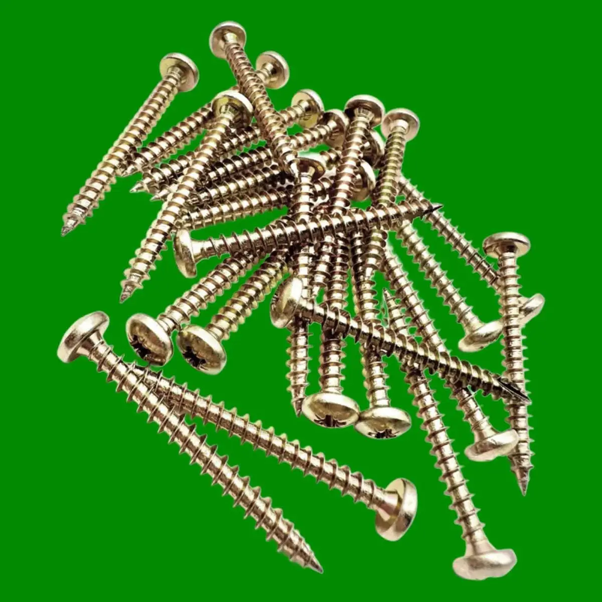 12x M4 x 40mm PZ2 Pan Head Self-tapping Steel Wood Screws, Yellow Zinc Plated - image 2 | Free standard UK delivery included | Discount Quality Products