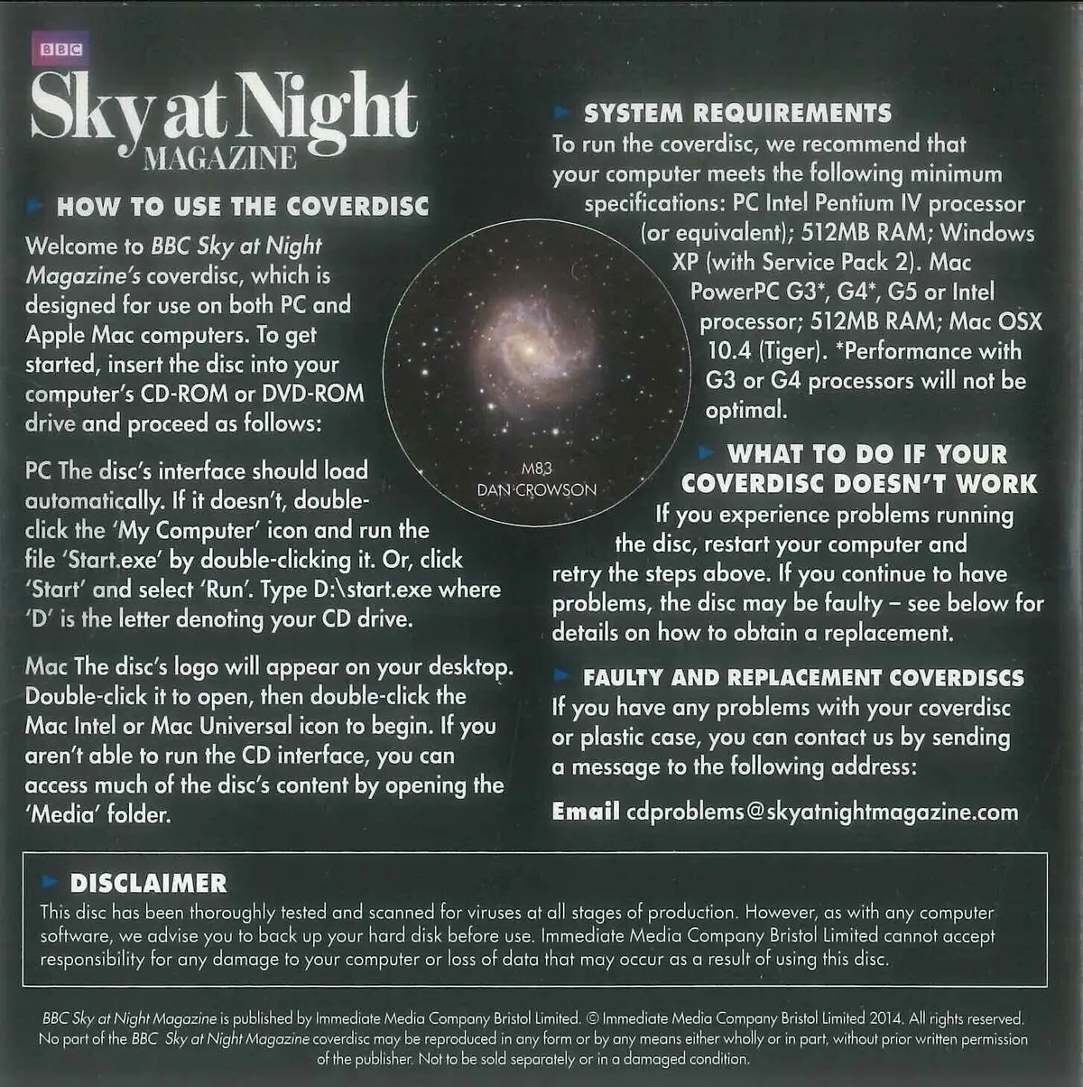 BBC Sky at Night CD-ROM, Earth in the Firing Line, #110 July 2014, Windows, Mac - image 2 | Free standard UK delivery included | Discount Quality Products
