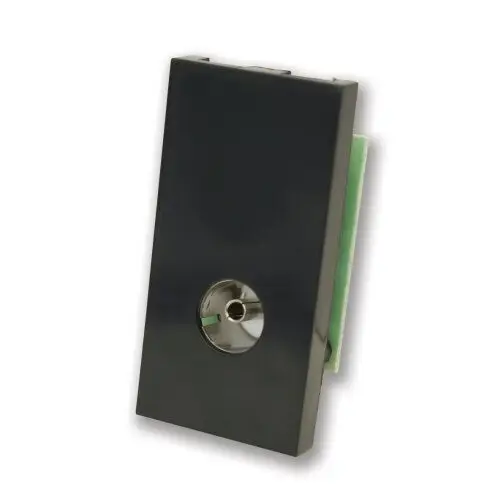 TV Coaxial Female Socket Isolated Module, Modular Wiring Accessories, 25 x 50mm