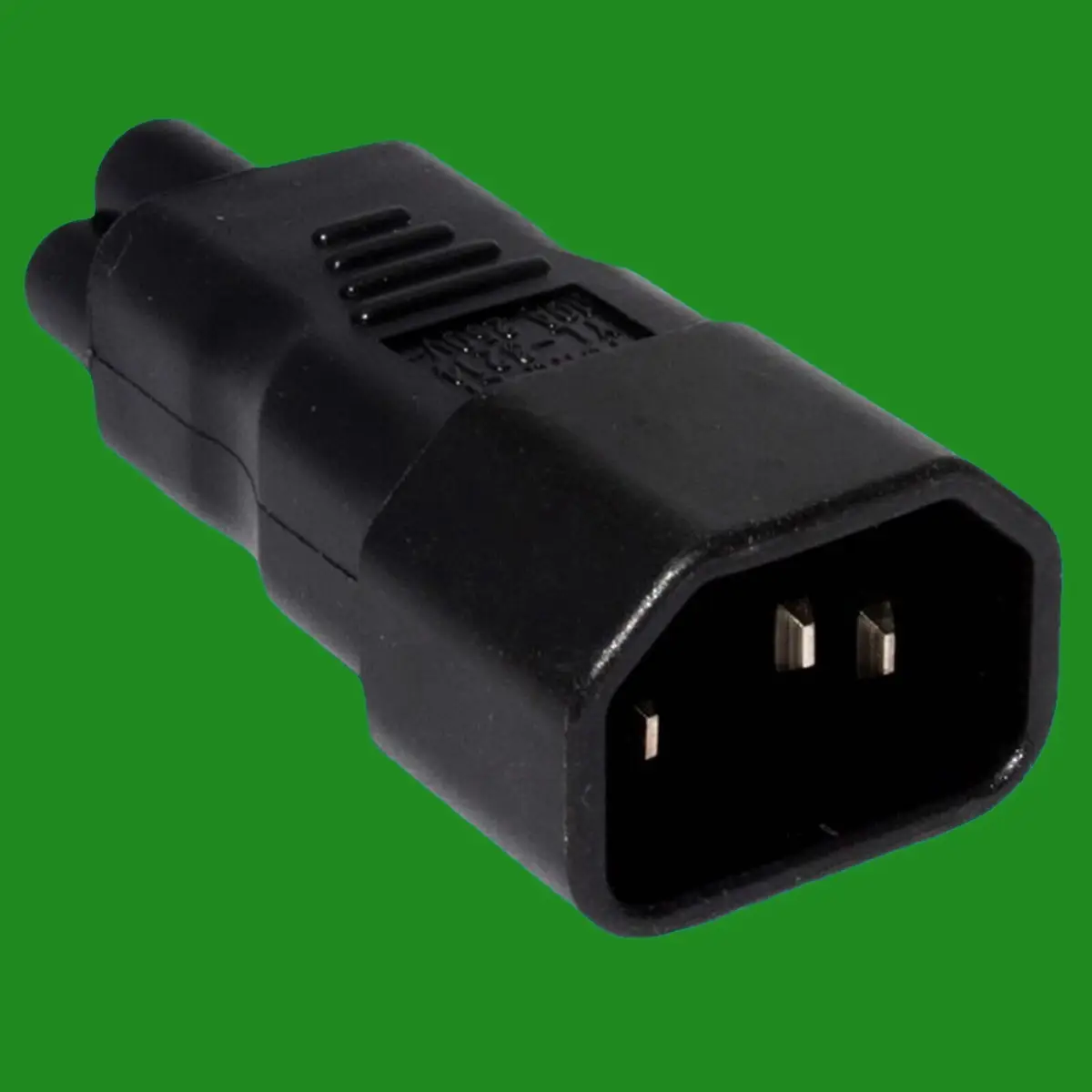 2x 3 Pin IEC Socket C14 to Cloverleaf Plug C5 Adapter Converter Black - image 3 | Free standard UK delivery included | Discount Quality Products