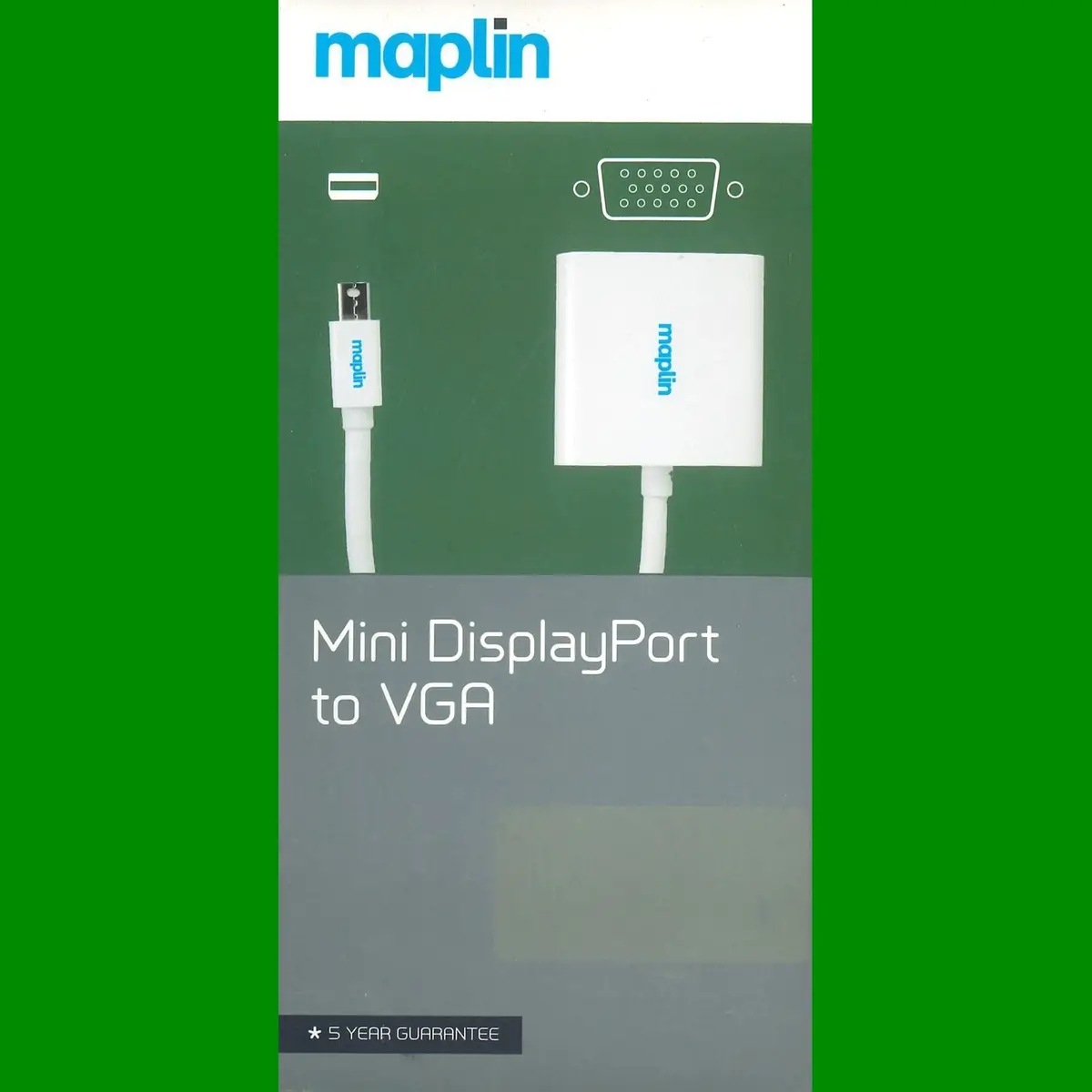 Maplin Active Mini DisplayPort to VGA Adaptor 1080p HD for PC Laptops TV/Monitor - image 2 | Free standard UK delivery included | Discount Quality Products
