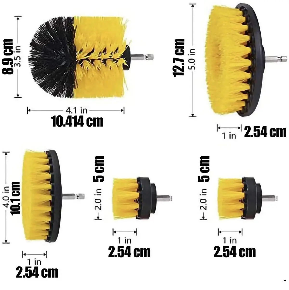 5x Electric Drill Cleaning Brush Grout Power Scrub Cleaner Kitchen Bath Car Tile - image 2 | Free standard UK delivery included | Discount Quality Products