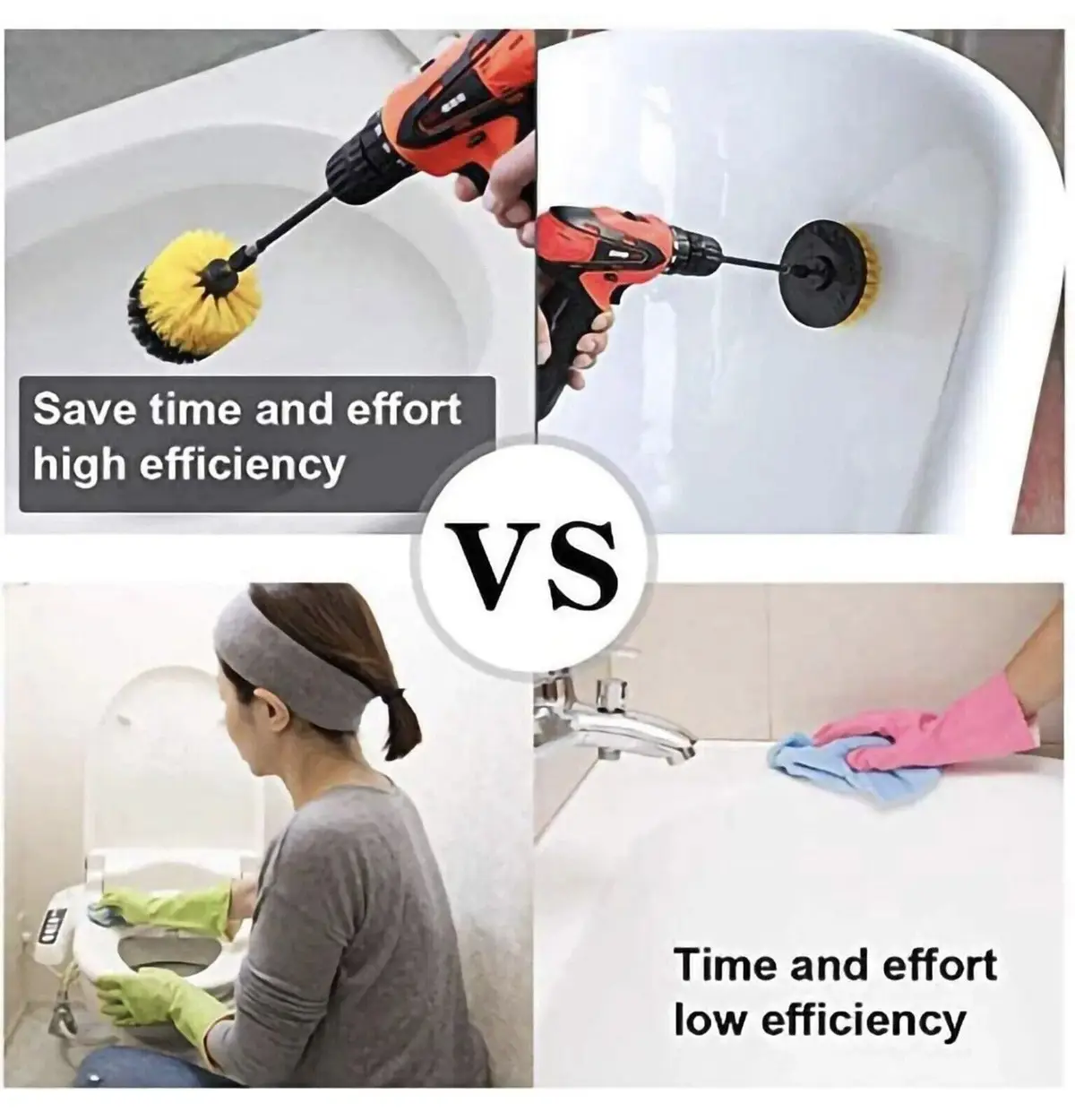 5x Electric Drill Cleaning Brush Grout Power Scrub Cleaner Kitchen Bath Car Tile - image 4 | Free standard UK delivery included | Discount Quality Products