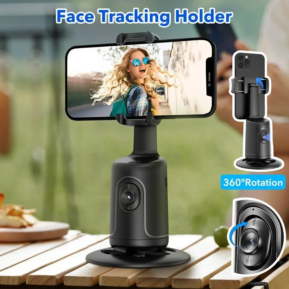 360° Rotation Tripod Phone Holder Auto Face Tracking Shooting Selfie Stick Mount - image 2 | Free standard UK delivery included | Discount Quality Products