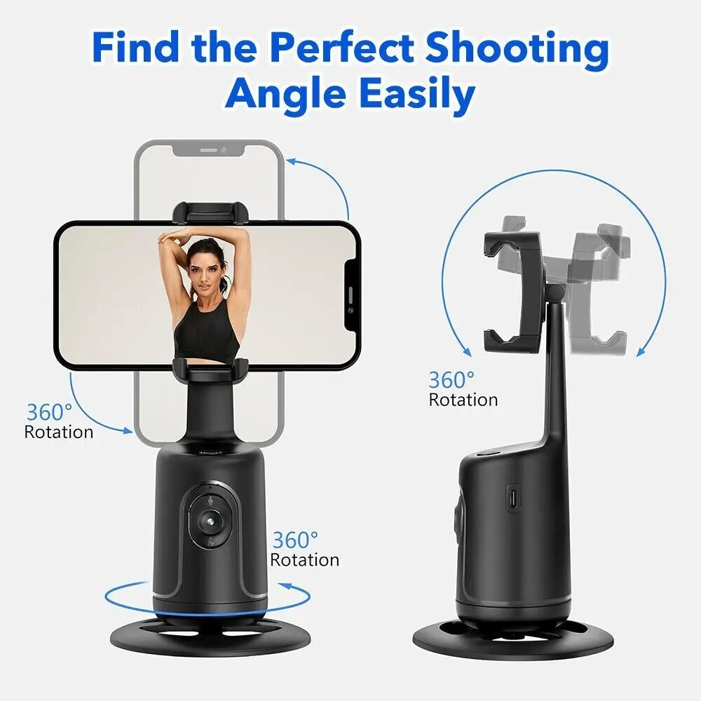 360° Rotation Tripod Phone Holder Auto Face Tracking Shooting Selfie Stick Mount - image 7 | Free standard UK delivery included | Discount Quality Products