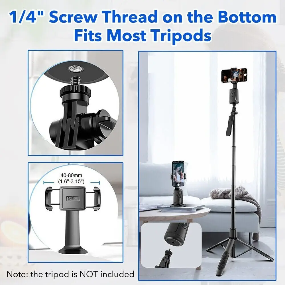 360° Rotation Tripod Phone Holder Auto Face Tracking Shooting Selfie Stick Mount - image 8 | Free standard UK delivery included | Discount Quality Products