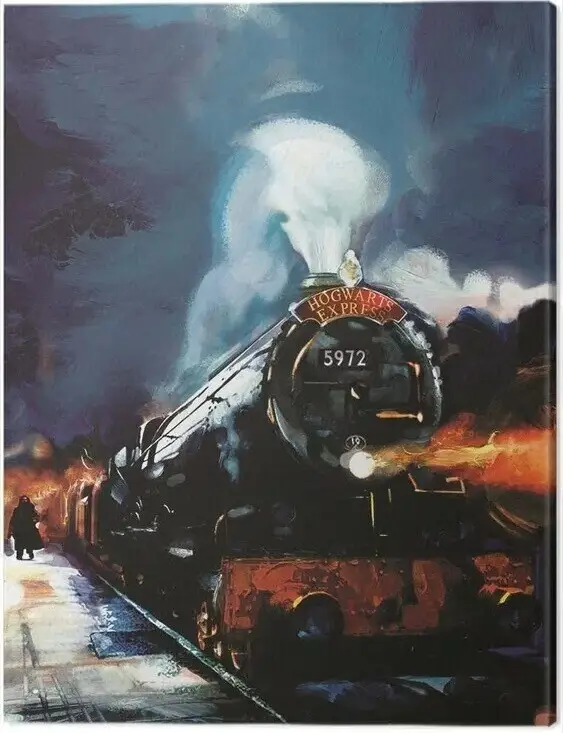 Harry Potter Large Canvas, Hogwarts Express Train, Official 60cm x 80cm Wall Art