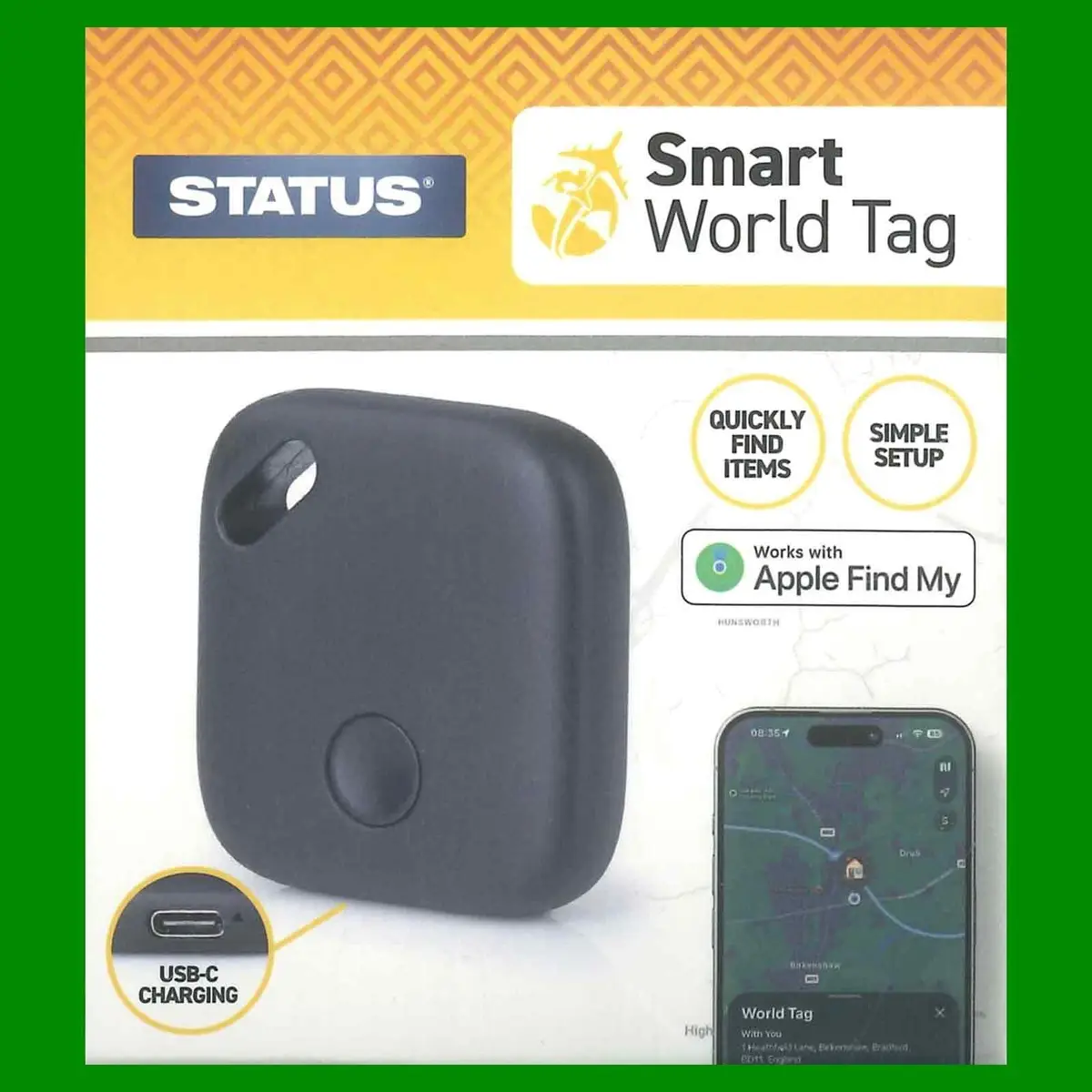 1x Smart World Tag Bluetooth GPS Tracker Rechargeable, Apple Find My (iOS Only) - image 2 | Free standard UK delivery included | Discount Quality Products