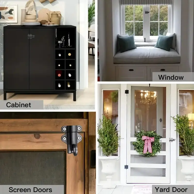 Aluminium Spring Automatic Latch, Sliding Door, Window Self-closing Window Latch - image 2 | Free standard UK delivery included | Discount Quality Products