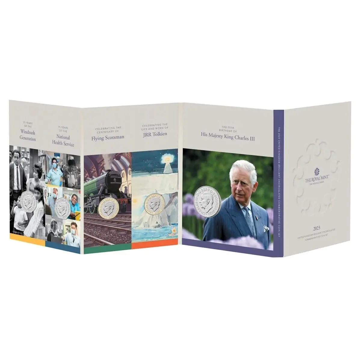 2023 UK Brilliant Uncirculated Commemorative 5 Piece Coin Set, King Charles III - image 2 | Free standard UK delivery included | Discount Quality Products