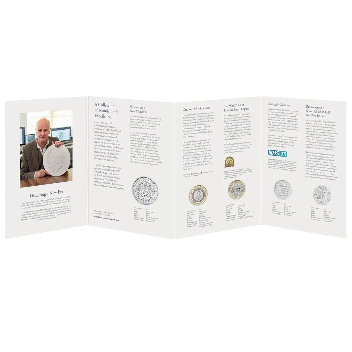 2023 UK Brilliant Uncirculated Commemorative 5 Piece Coin Set, King Charles III - image 3 | Free standard UK delivery included | Discount Quality Products