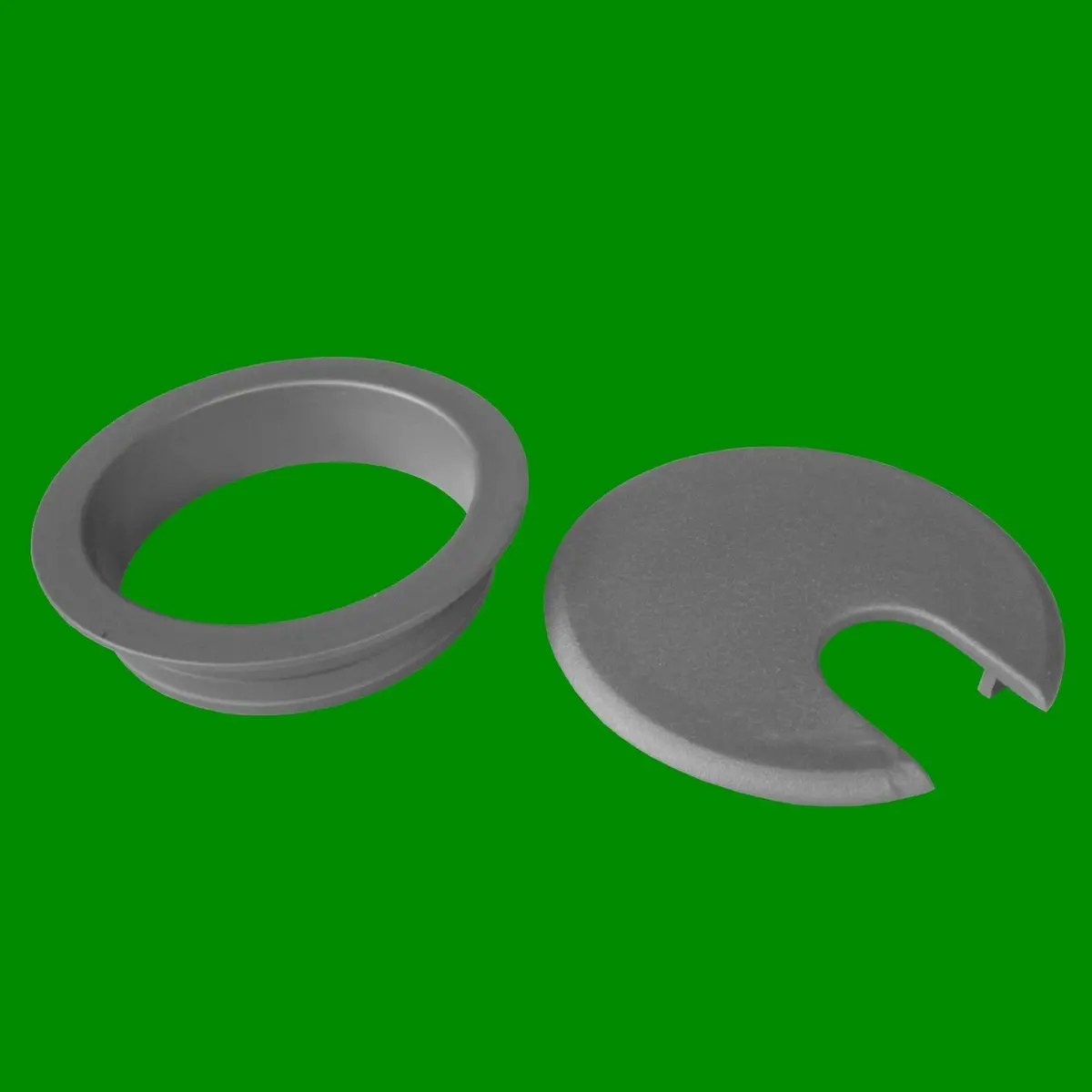 12x 65mm Silver Computer Desk Table Grommet Cable Tidy Port Wire Hole Cover - image 2 | Free standard UK delivery included | Discount Quality Products