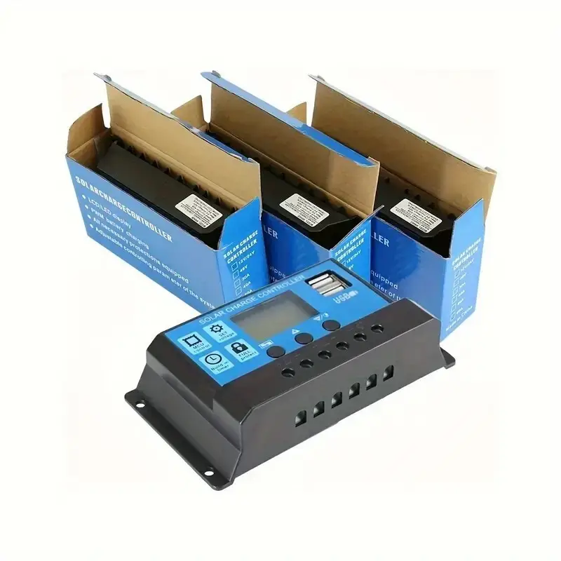 30A Solar Panel Battery Charge Controller 12V 24V, Dual USB Port, LCD Display - image 3 | Free standard UK delivery included | Discount Quality Products
