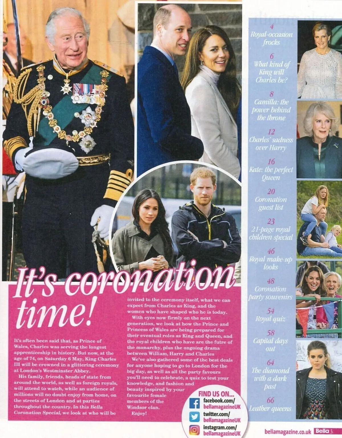 Bella Magazine Coronation Special, King Charles, Queen Consort Camilla, 11.4.23 - image 2 | Free standard UK delivery included | Discount Quality Products