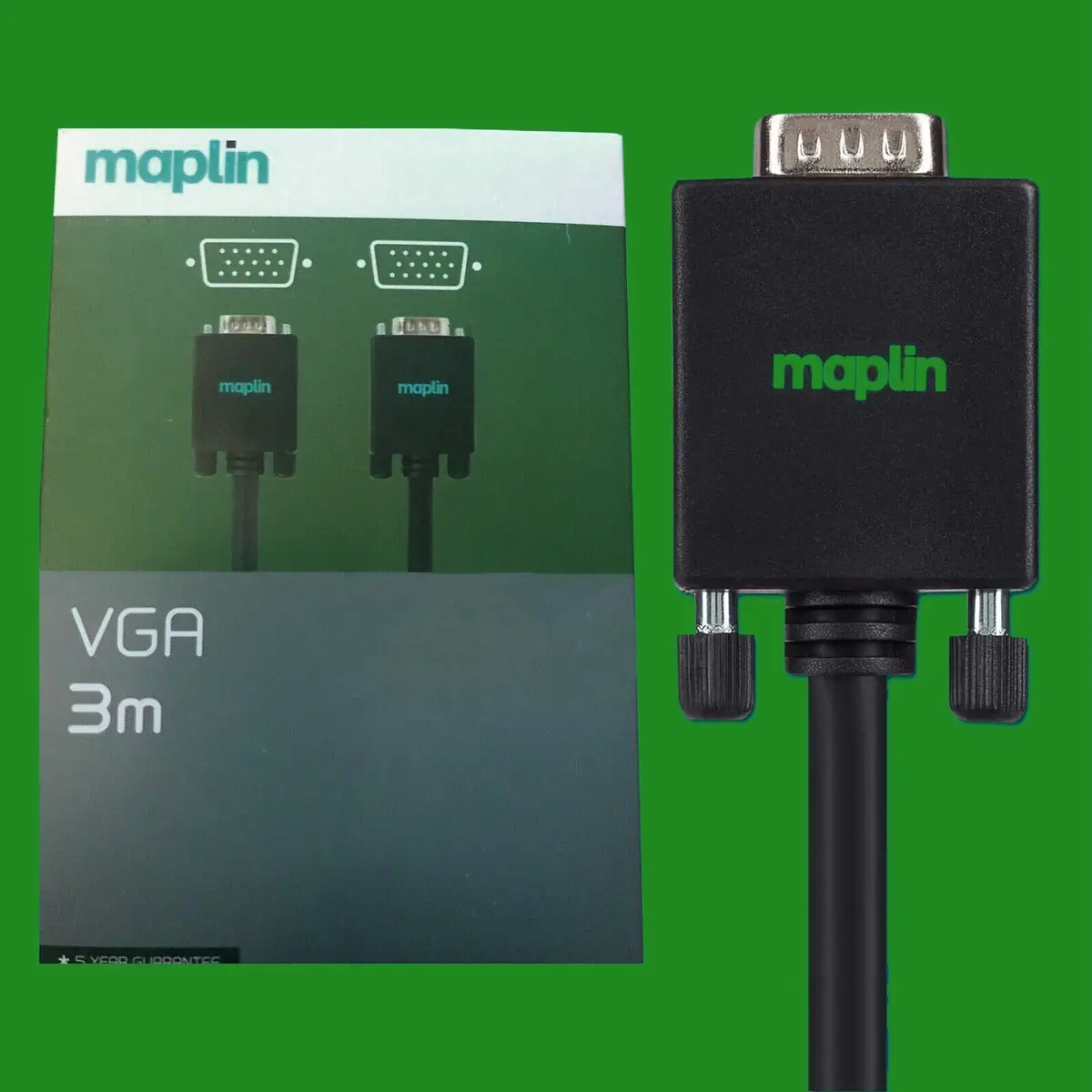 3M Maplin VGA Cable High Definition Picture, 1080p Resolution For PC Monitor - image 3 | Free standard UK delivery included | Discount Quality Products