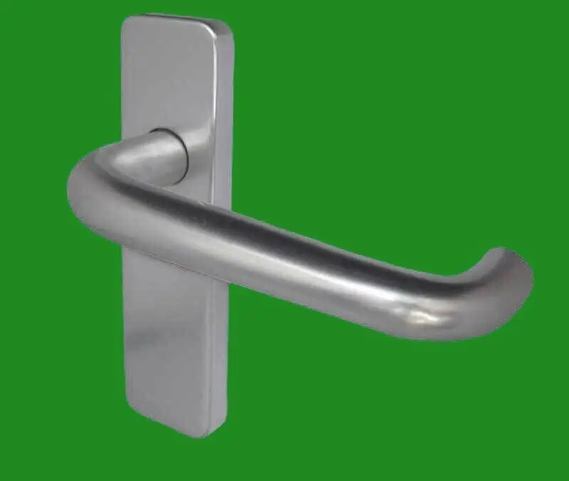 FRELAN Satin Aluminium Anodised Round Bar Lever Latch Door Handle Set & Spindle - image 2 | Free standard UK delivery included | Discount Quality Products