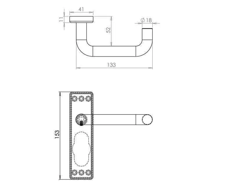 FRELAN Satin Aluminium Anodised Round Bar Lever Latch Door Handle Set & Spindle - image 3 | Free standard UK delivery included | Discount Quality Products