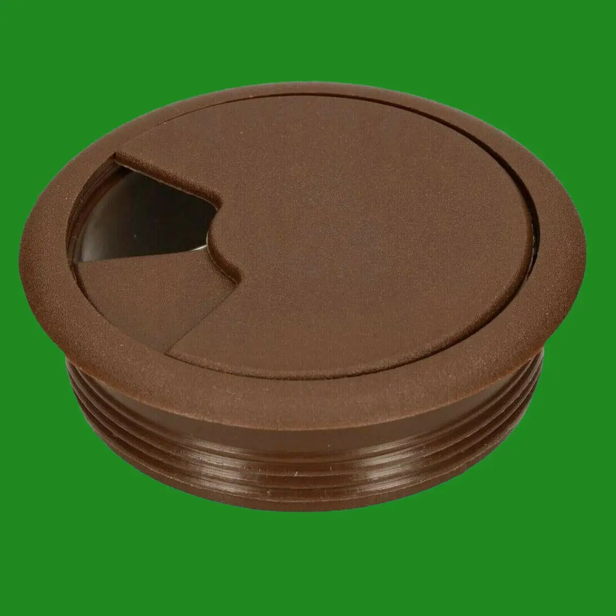 4x Brown 60mm Computer Desk Plastic Cable Grommet, Surface Wire Hole Cover - image 3 | Free standard UK delivery included | Discount Quality Products