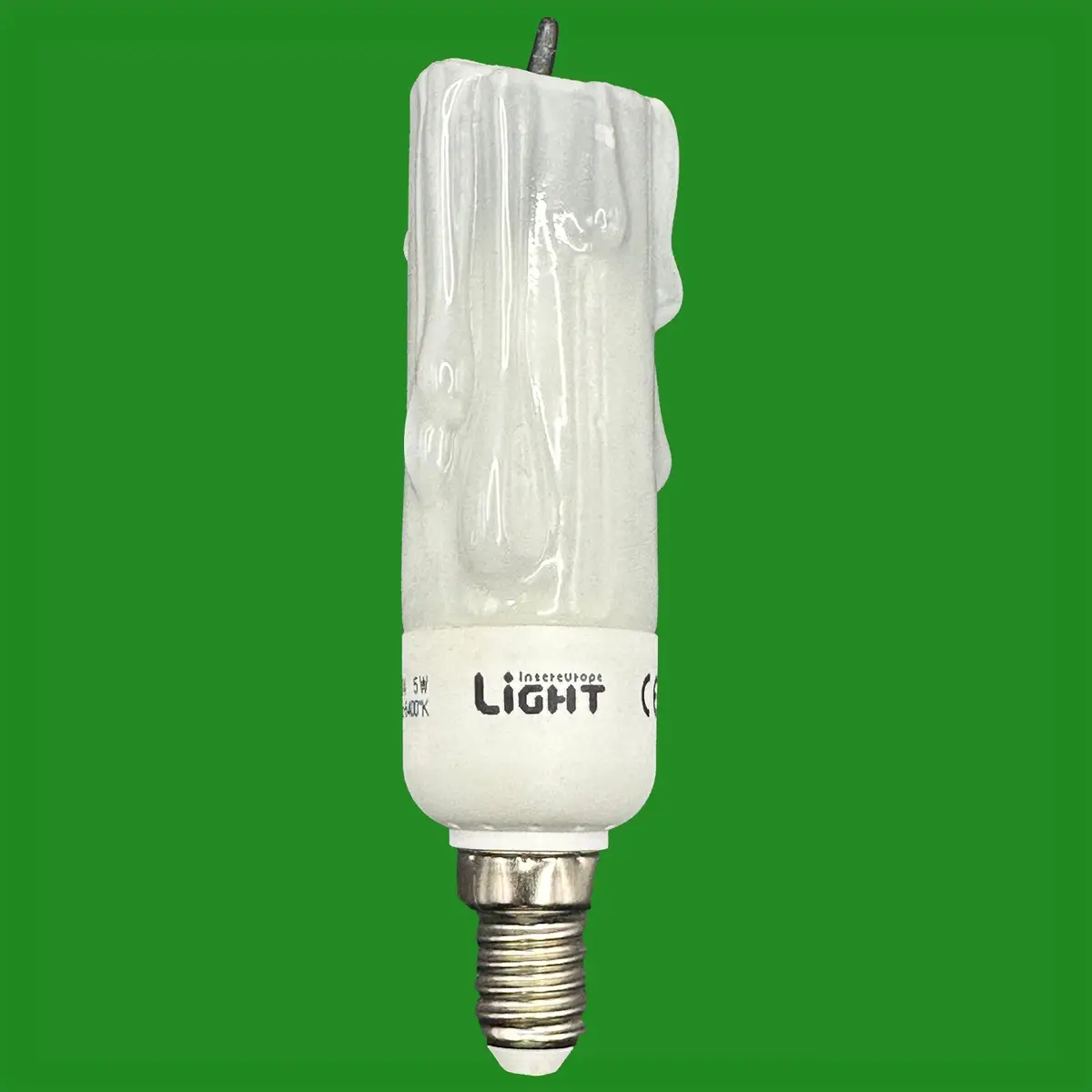 10x 5W CFL Wax Drip Effect Real Candle Light Bulbs, Daylight White 6400K SES E14 - image 2 | Free standard UK delivery included | Discount Quality Products