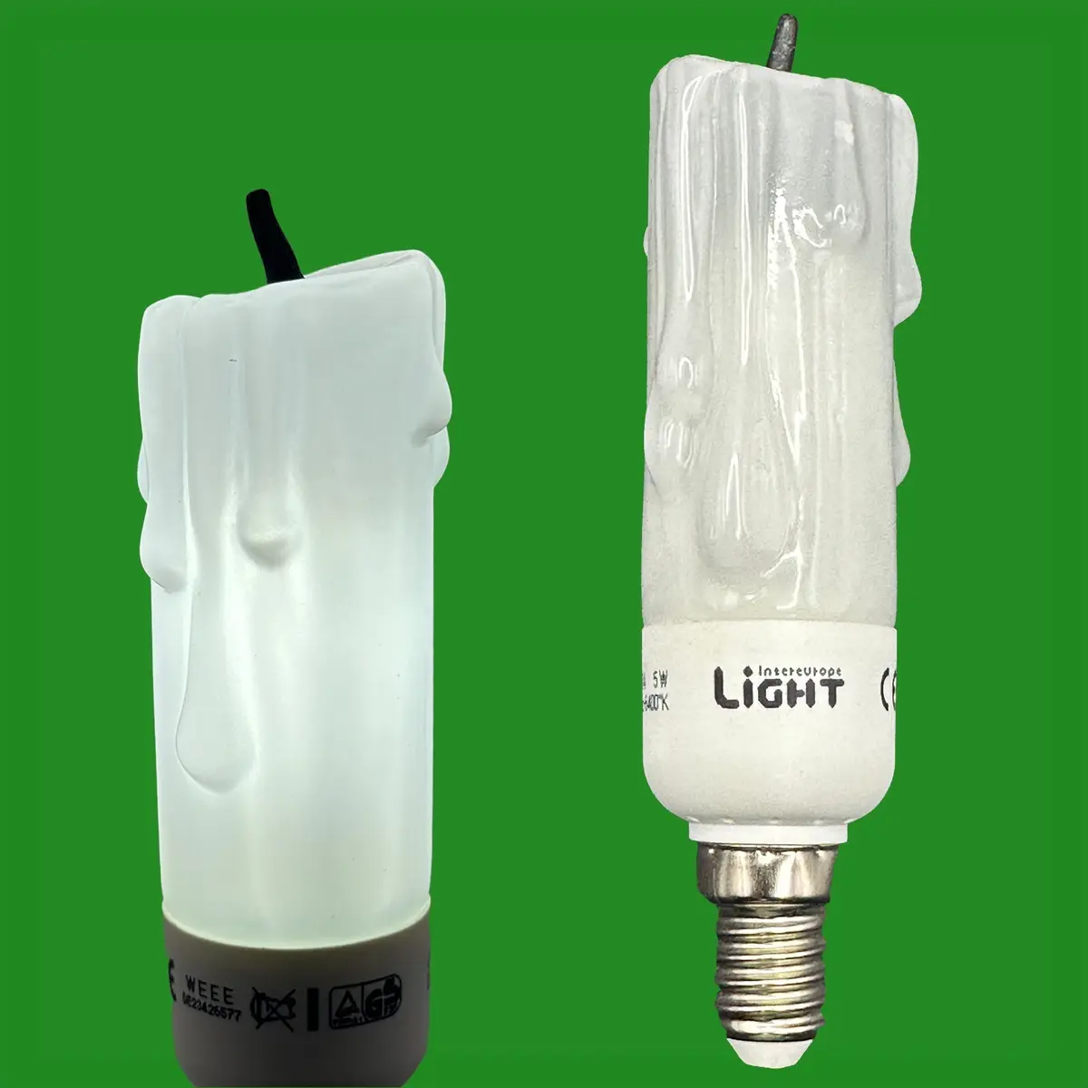 10x 5W CFL Wax Drip Effect Real Candle Light Bulbs, Daylight White 6400K SES E14 - image 8 | Free standard UK delivery included | Discount Quality Products