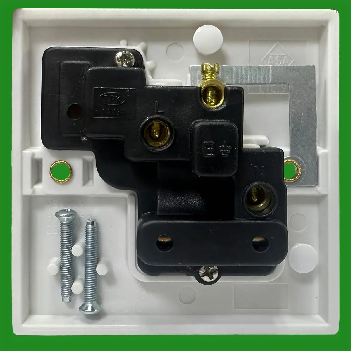 1 Gang, White Switched 13A Single Mains UK 3 pin Wall Power Socket Outlet Square - image 2 | Free standard UK delivery included | Discount Quality Products