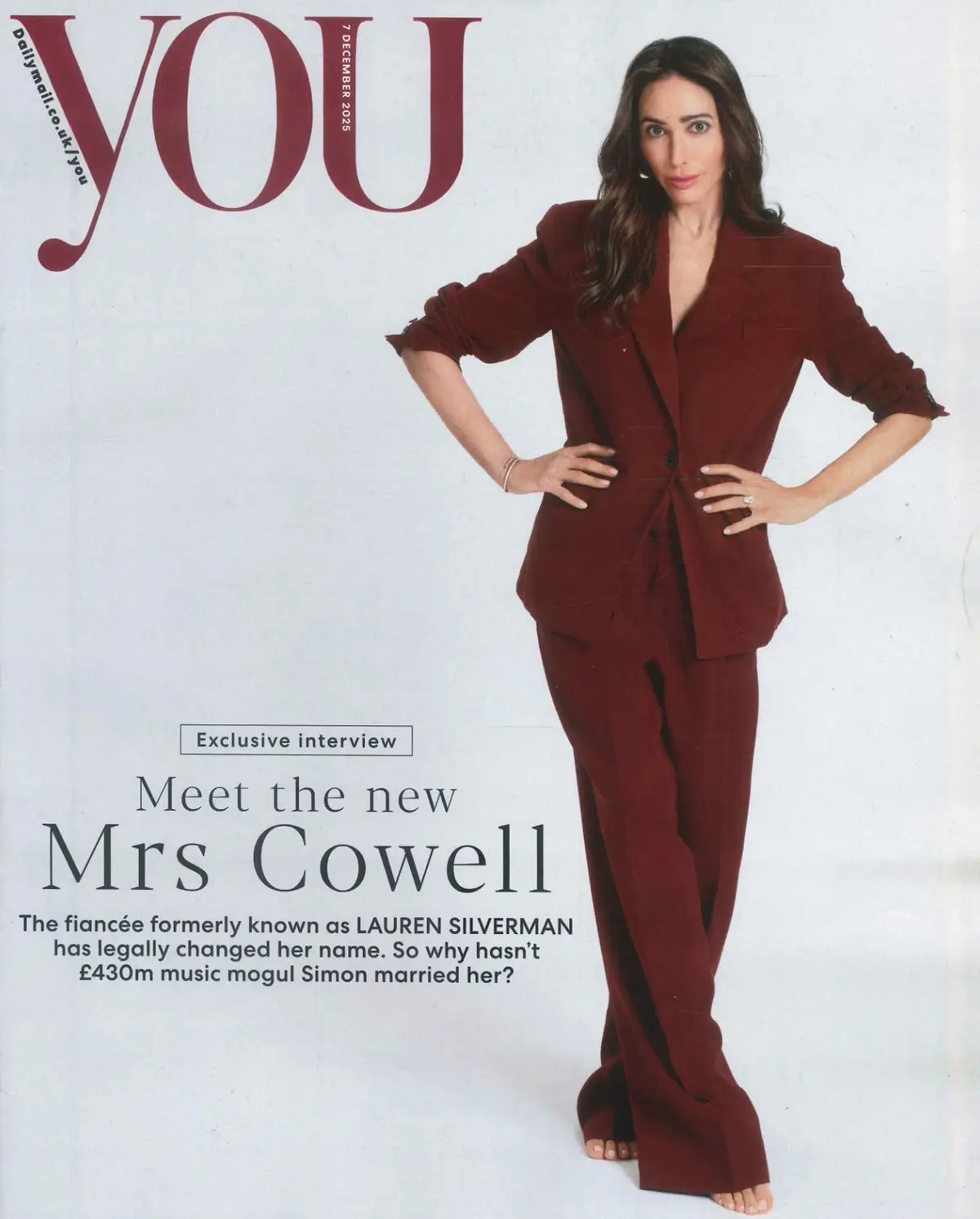 You Magazine: Lauren Silverman, Simon Cowell's Fiancée, Xmas, Fashion, 7.12.25 - Free standard UK delivery included | Discount Quality Products