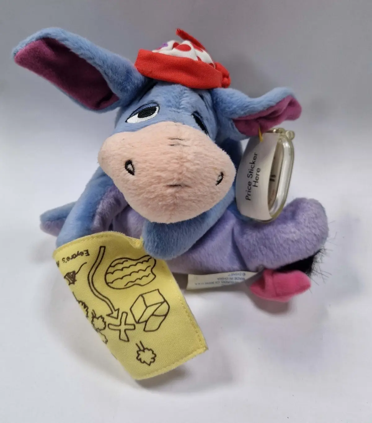 Disney Star Bean Vintage Winnie The Pooh Fortune-Findin' Eeyore 6" Plush Toy