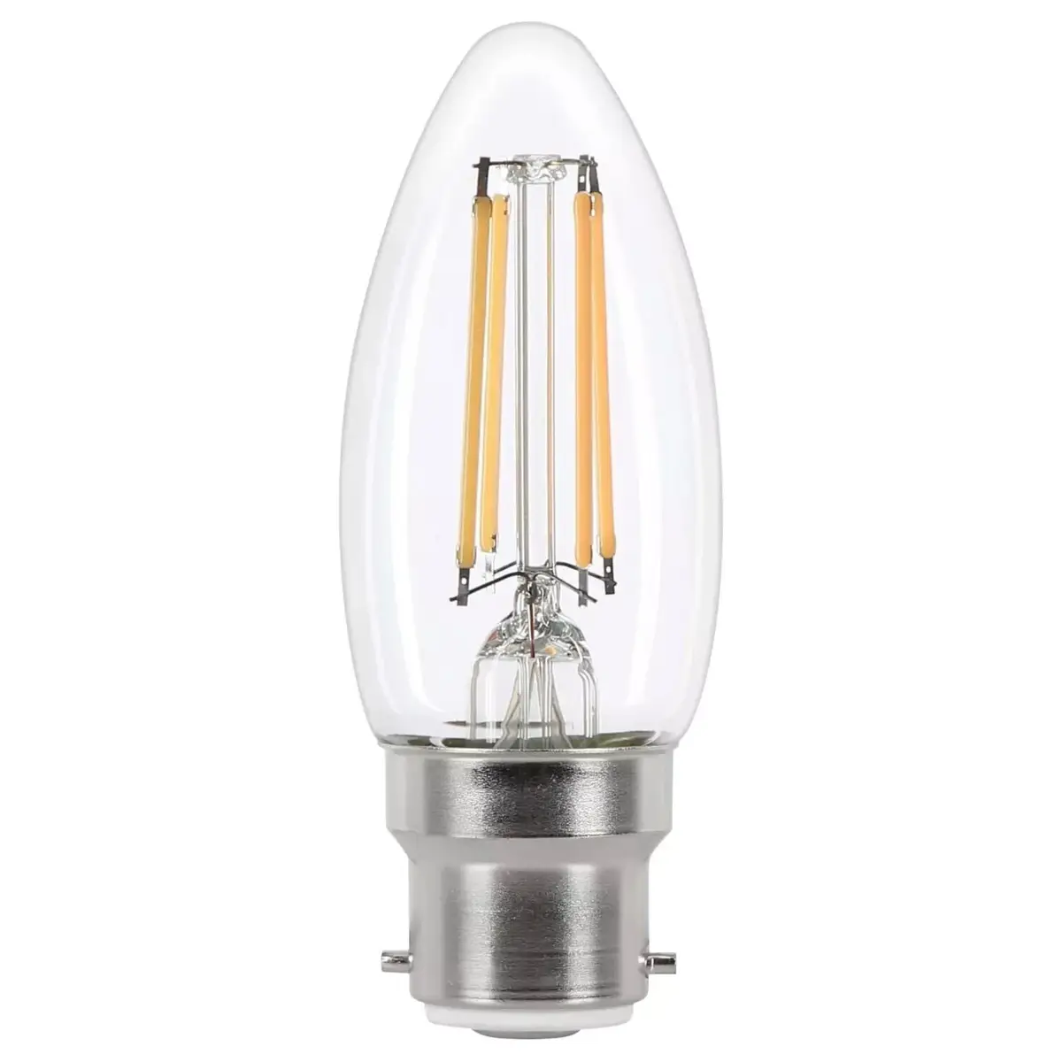 2x 4W (=40W) LED Filament Candle BC B22, 2700K Warm White, Light Bulb, Lamp - image 2 | Free standard UK delivery included | Discount Quality Products