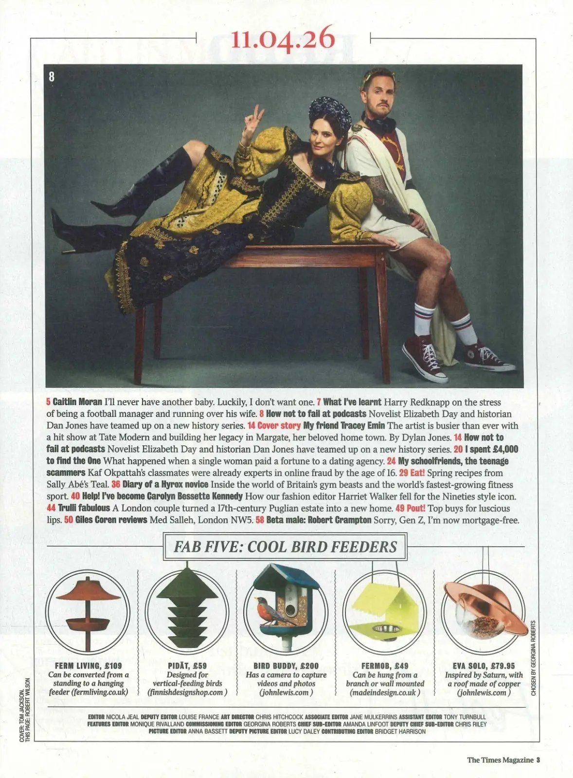 Times Magazine: Tracey Emin, Harry Redknapp, Carolyn Bessette Kennedy, 11.4.26 - image 3 | Free standard UK delivery included | Discount Quality Products