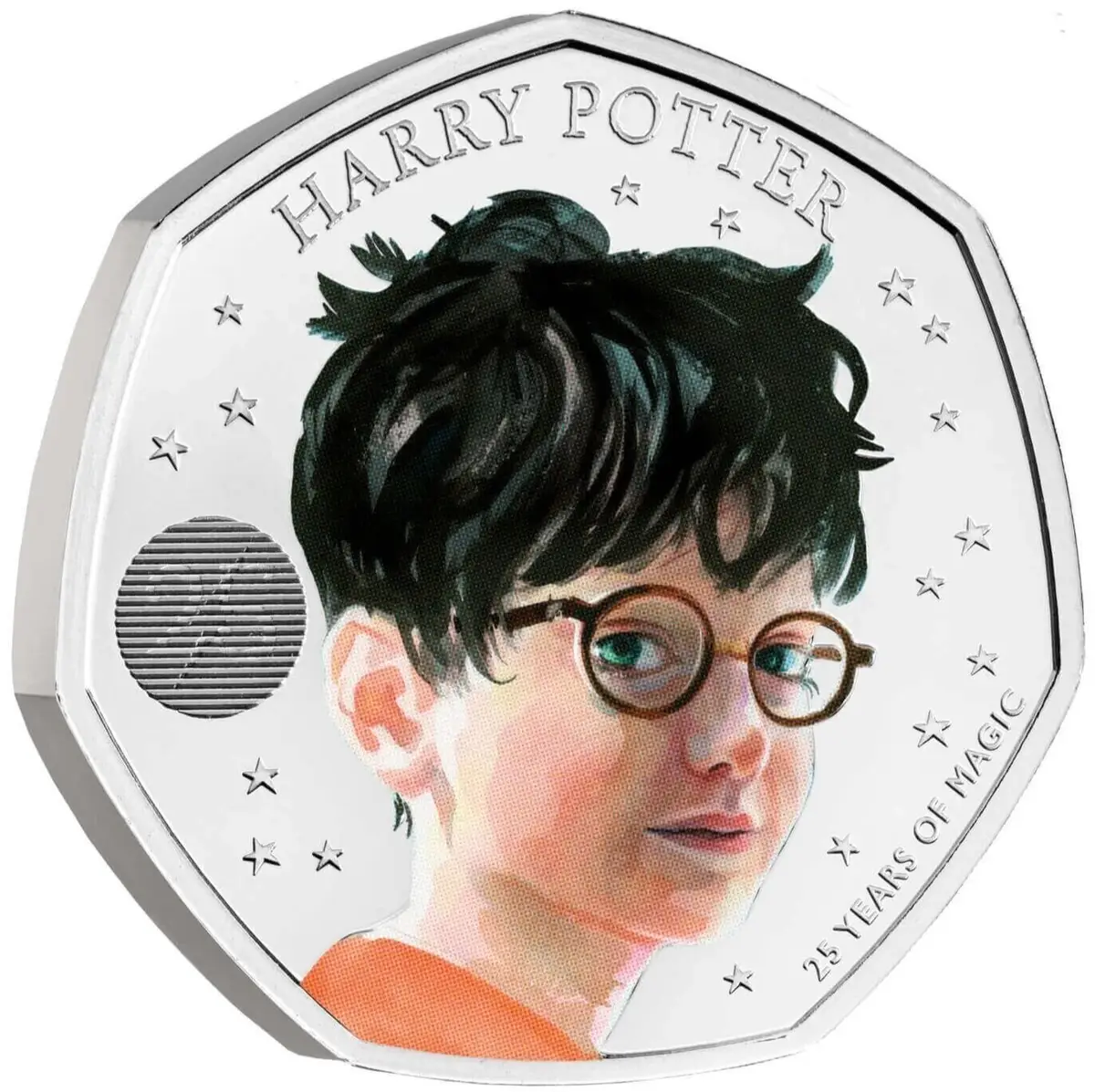 Harry Potter 25th Anniversary 2022 UK 50p Brilliant Uncirculated Colour Coin