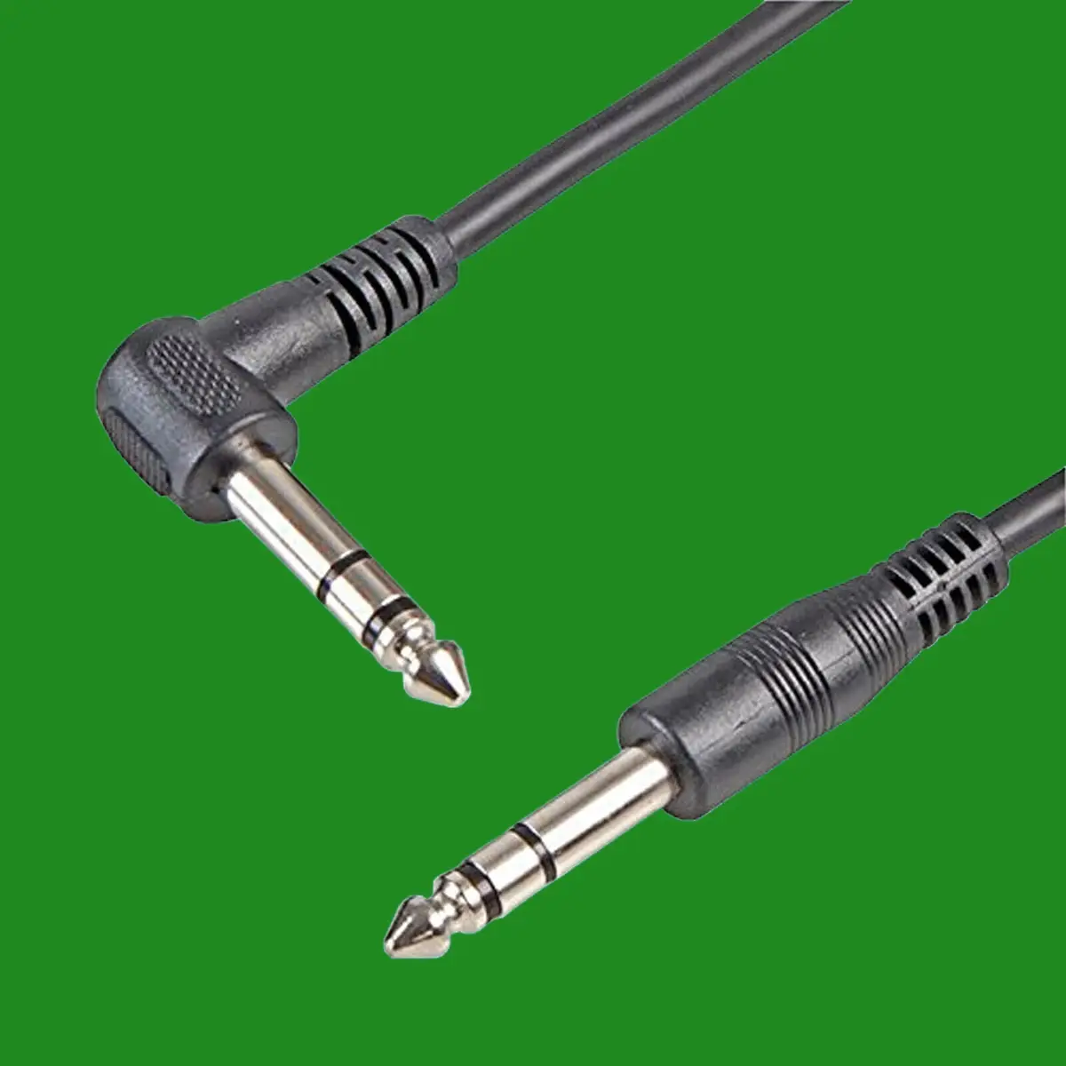 2m 6.35mm to 6.35mm 1/4" Right Angle Stereo Plug Audio Jack AUX Cable HIFI