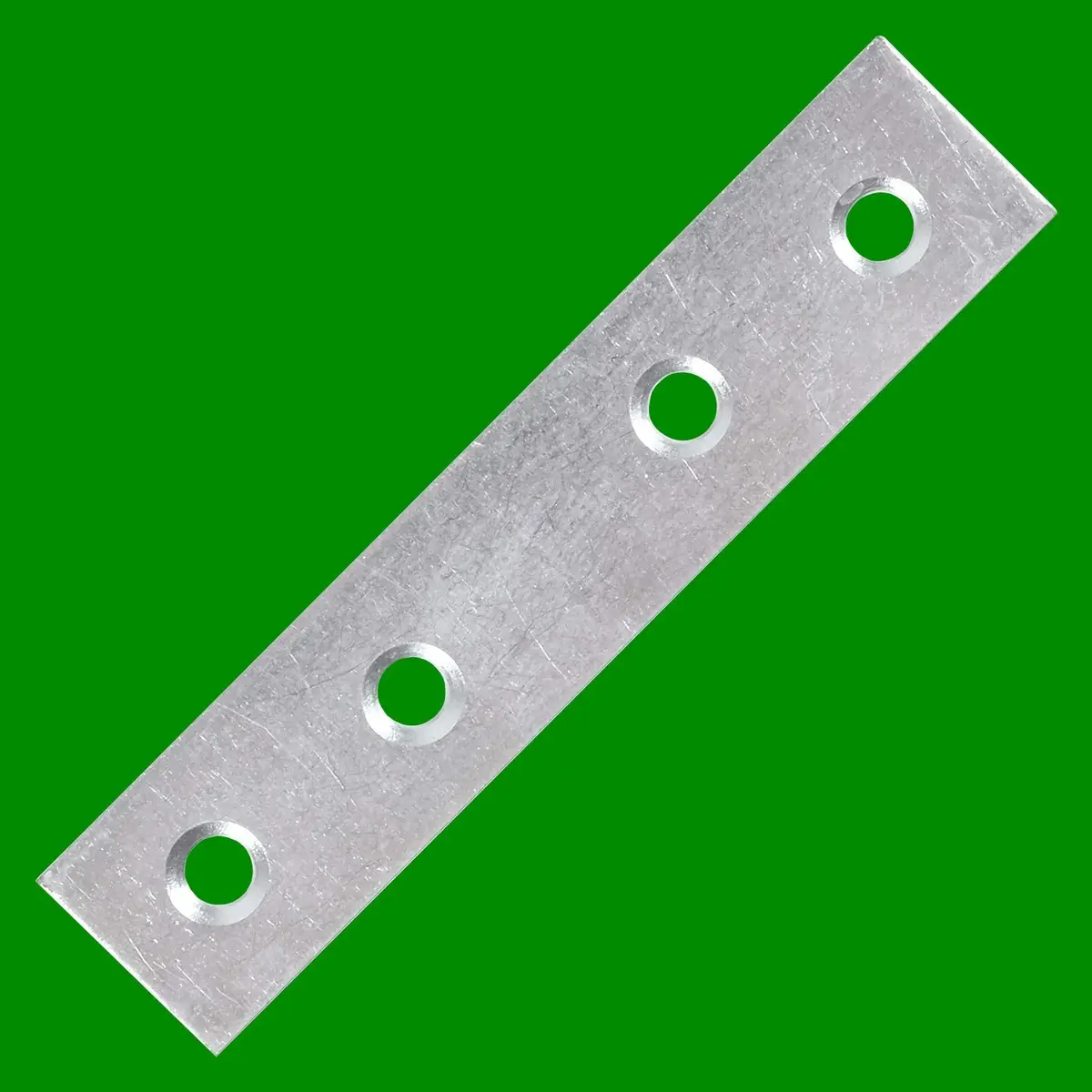 10x 75mm (3") Flat Steel Brackets Straight Mending Plates, Repair Fixing Joining