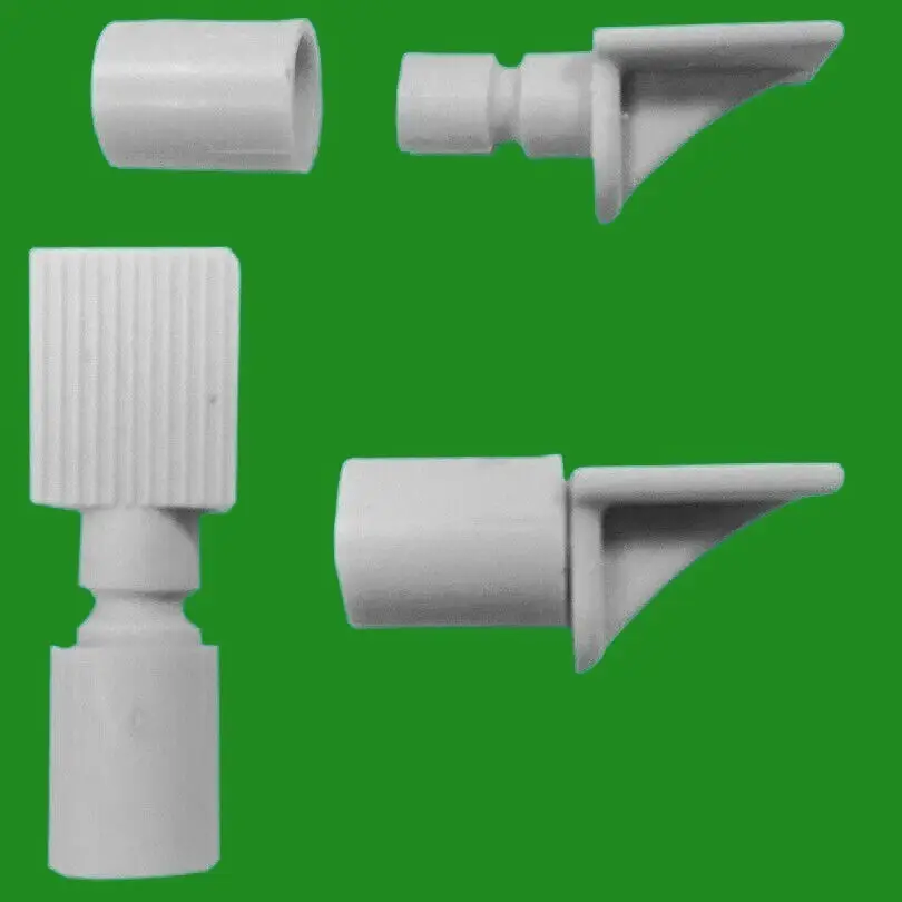12x 20mm Push &amp; Twist Locking White Plastic Shelf Support Pins Pegs Studs