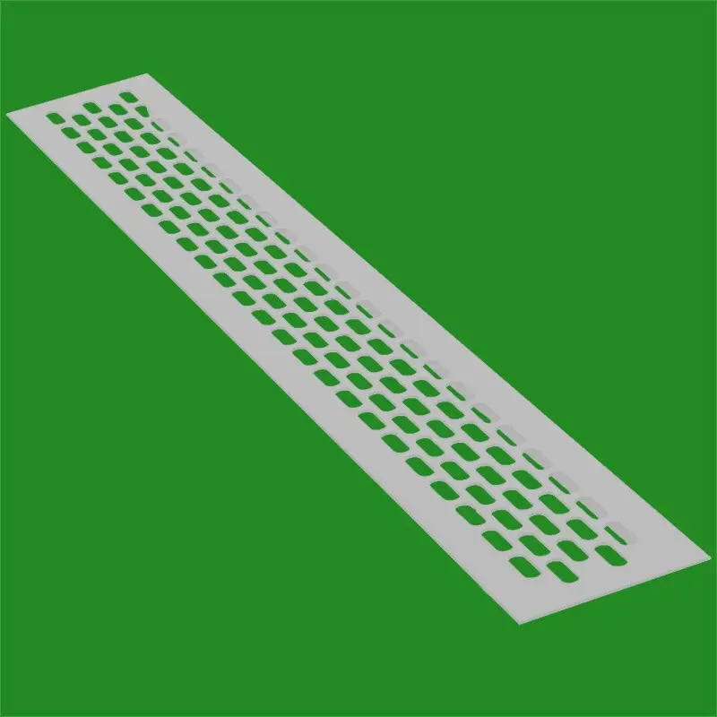Silver Aluminum  Rectangular Air Vent Grill 484 x 60mm, Ventilation Cover