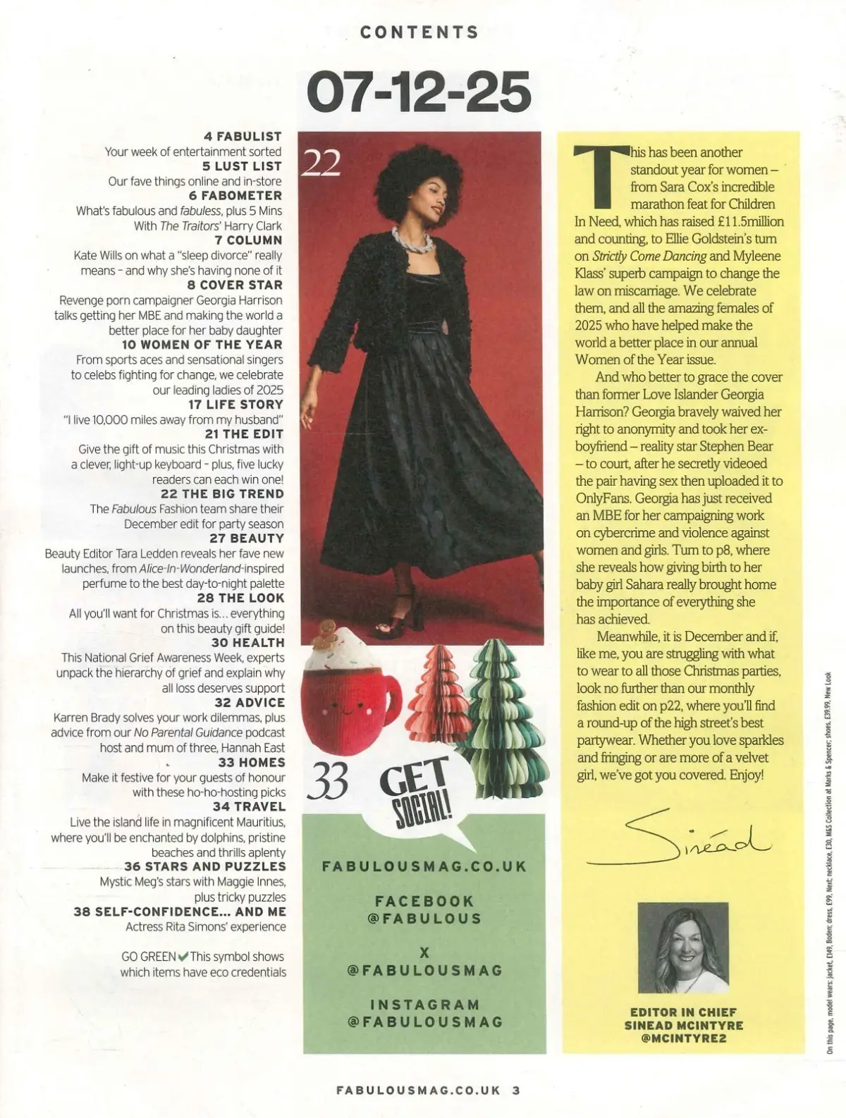 Fabulous Magazine: Women of the Year, Georgia Harrison, Rita Simons, 7.12.25 - image 3 | Free standard UK delivery included | Discount Quality Products