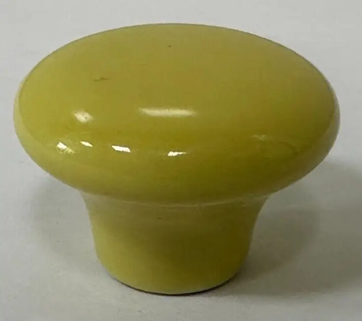 6x 31mm Yellow Ceramic Round Kitchen Cabinet Cupboard Door Handles Drawer Knob