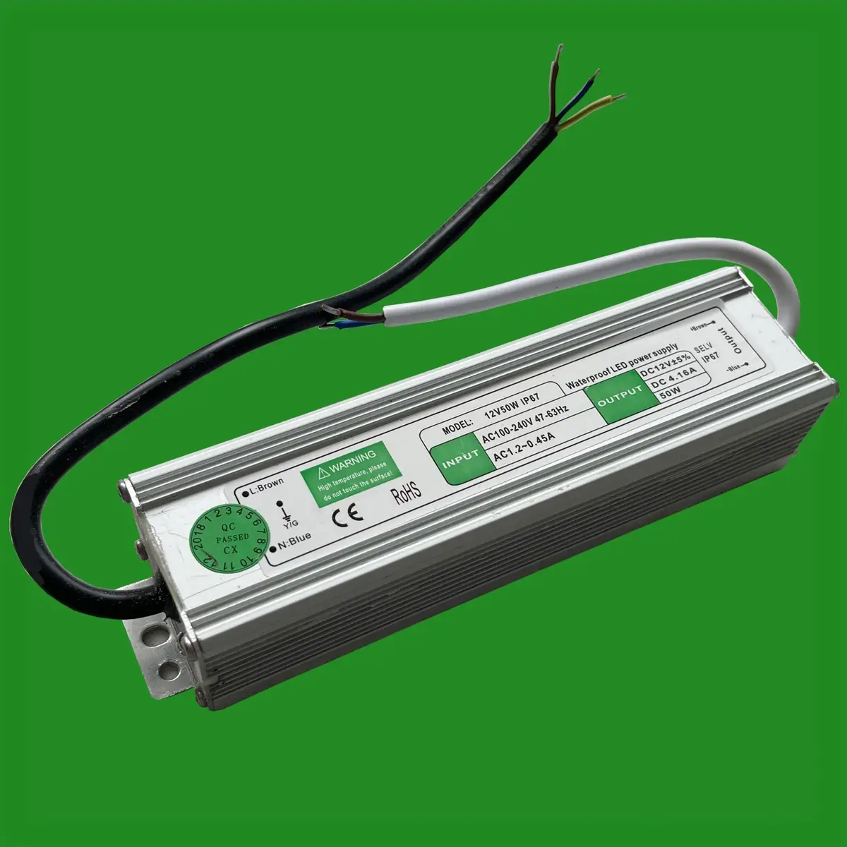 50W 12V IP67 Waterproof Outdoor Transformer LED Driver Power Supply MR16 CCTV