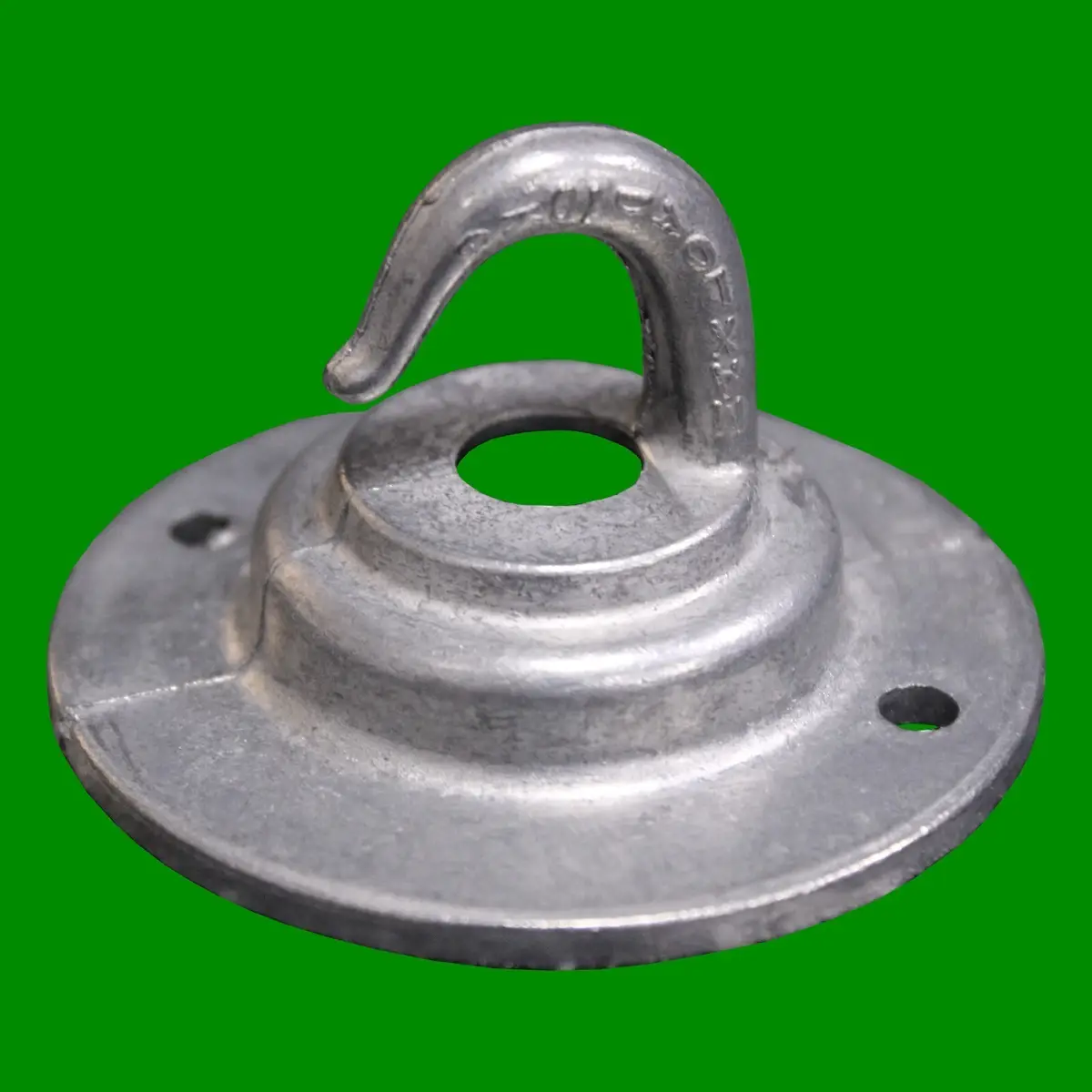 1x Robust Satin Anodised Steel Circular Ceiling Hook Plate Industrial Light Lamp
