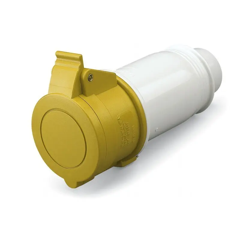 32A 110V IP44 Yellow Cable Mount 3P 2P+E Industrial Power Socket Female Plug - image 5 | Free standard UK delivery included | Discount Quality Products