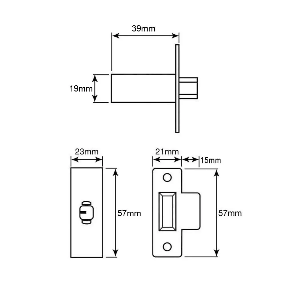 4x Adjustable Door Ball Roller Catch With Strike Plate, Cabinet, Cupboard Door - image 4 | Free standard UK delivery included | Discount Quality Products