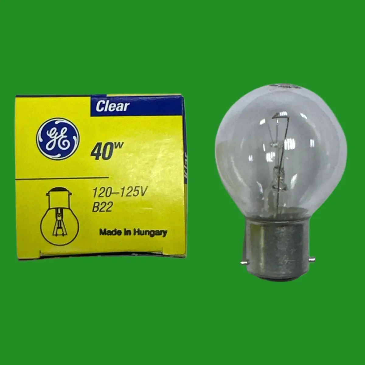 10x 40W GE 120V-125V Incandescent Dimmable Clear Golf Light Bulbs Round B22 BC - image 2 | Free standard UK delivery included | Discount Quality Products