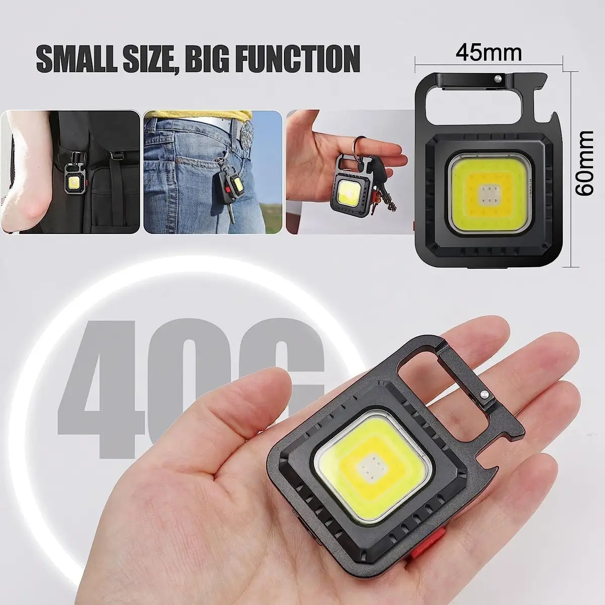 Mini Led Flashlight Portable Keychain Light Bright 7 Modes Camping Walking Torch - image 4 | Free standard UK delivery included | Discount Quality Products