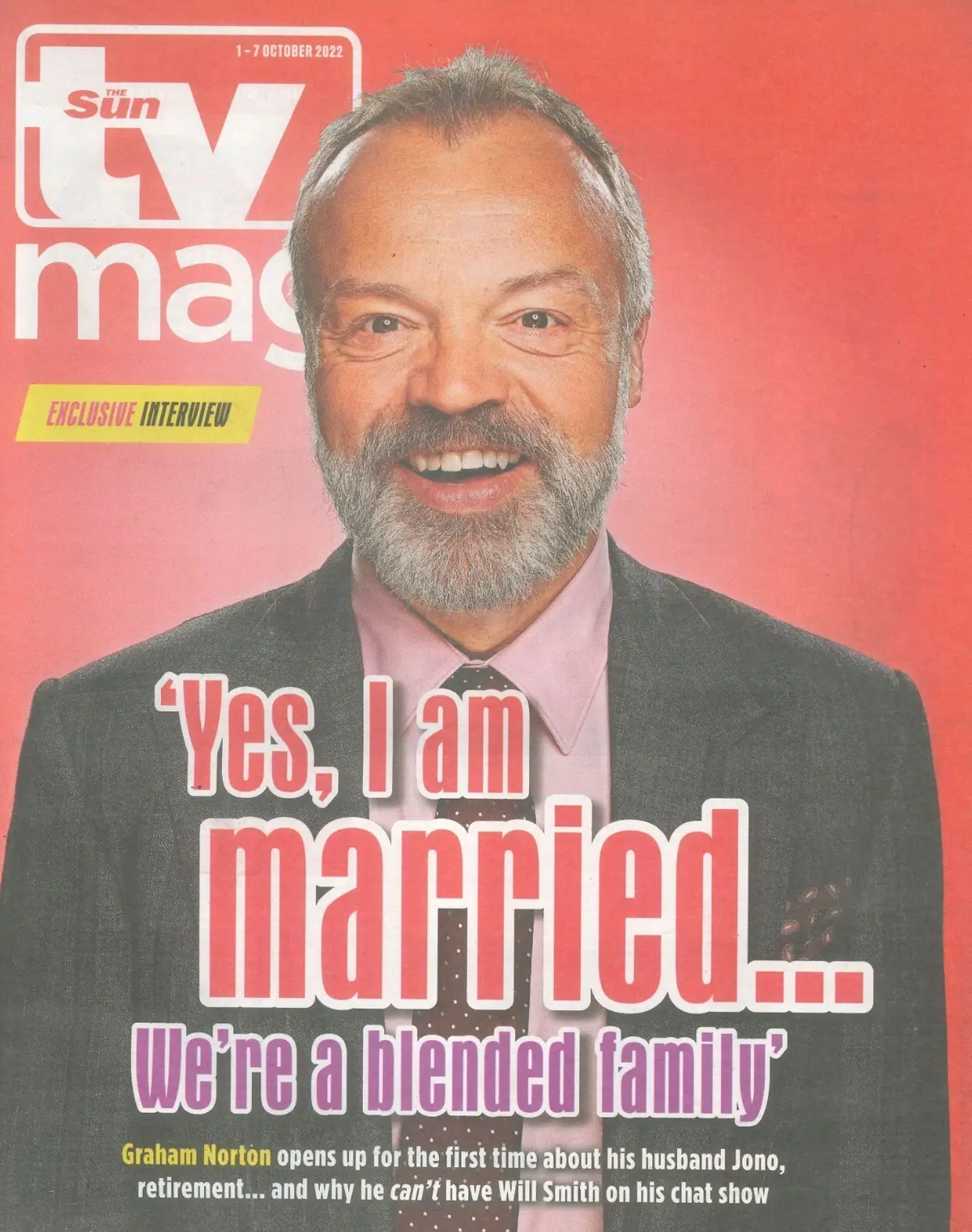 Sun TV Magazine, Graham Norton Married, Jeremy Paxman, Steve Thompson, 7.10.22