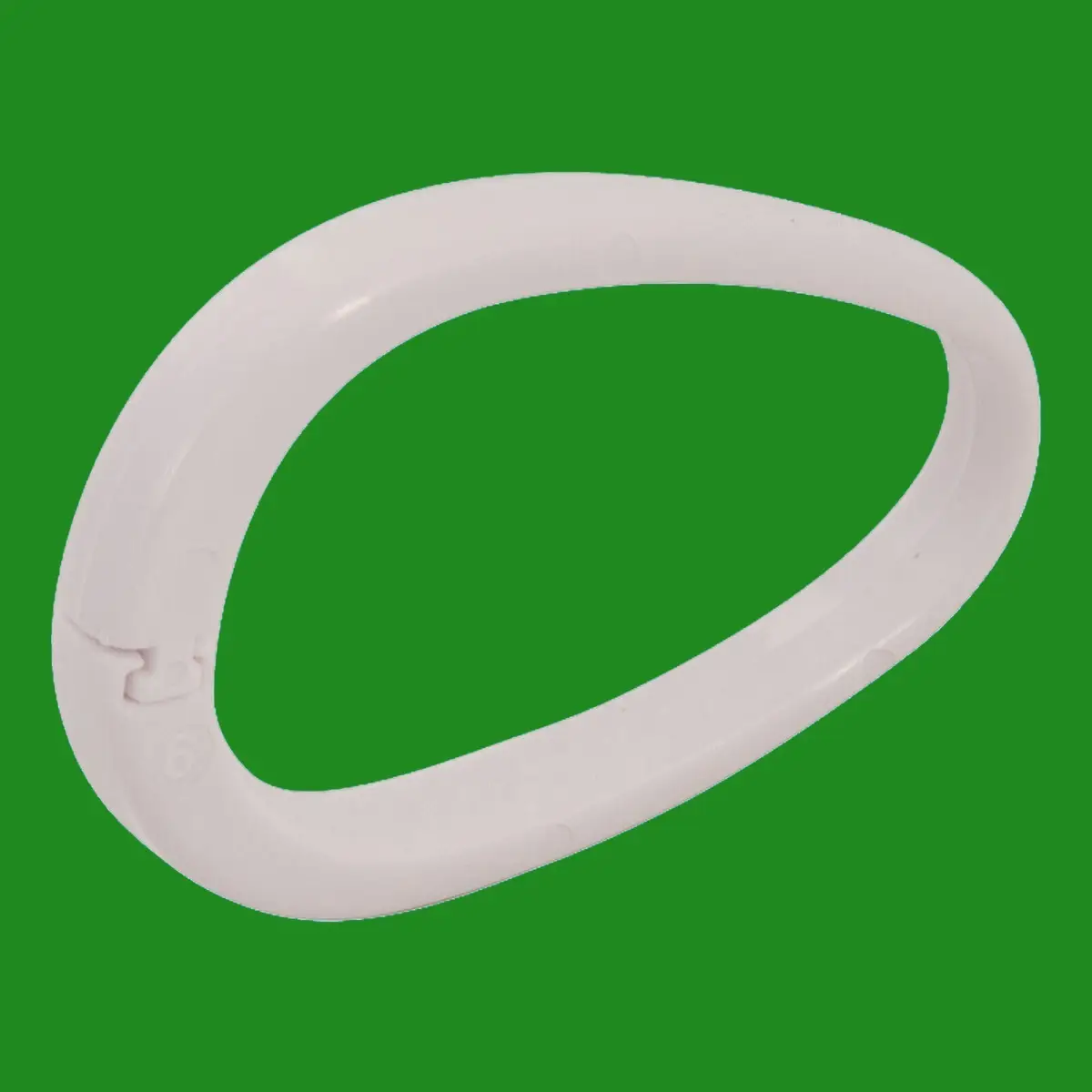 10x White Plastic Egg Shaped Shower Curtain Rings/Hooks Bathroom 60 x 40mm