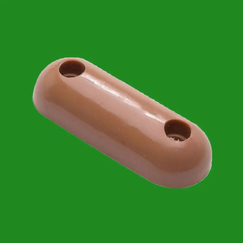 2x Brown Oval Toilet Seat Buffers Bumpers Pads 60x22x12mm Replacement